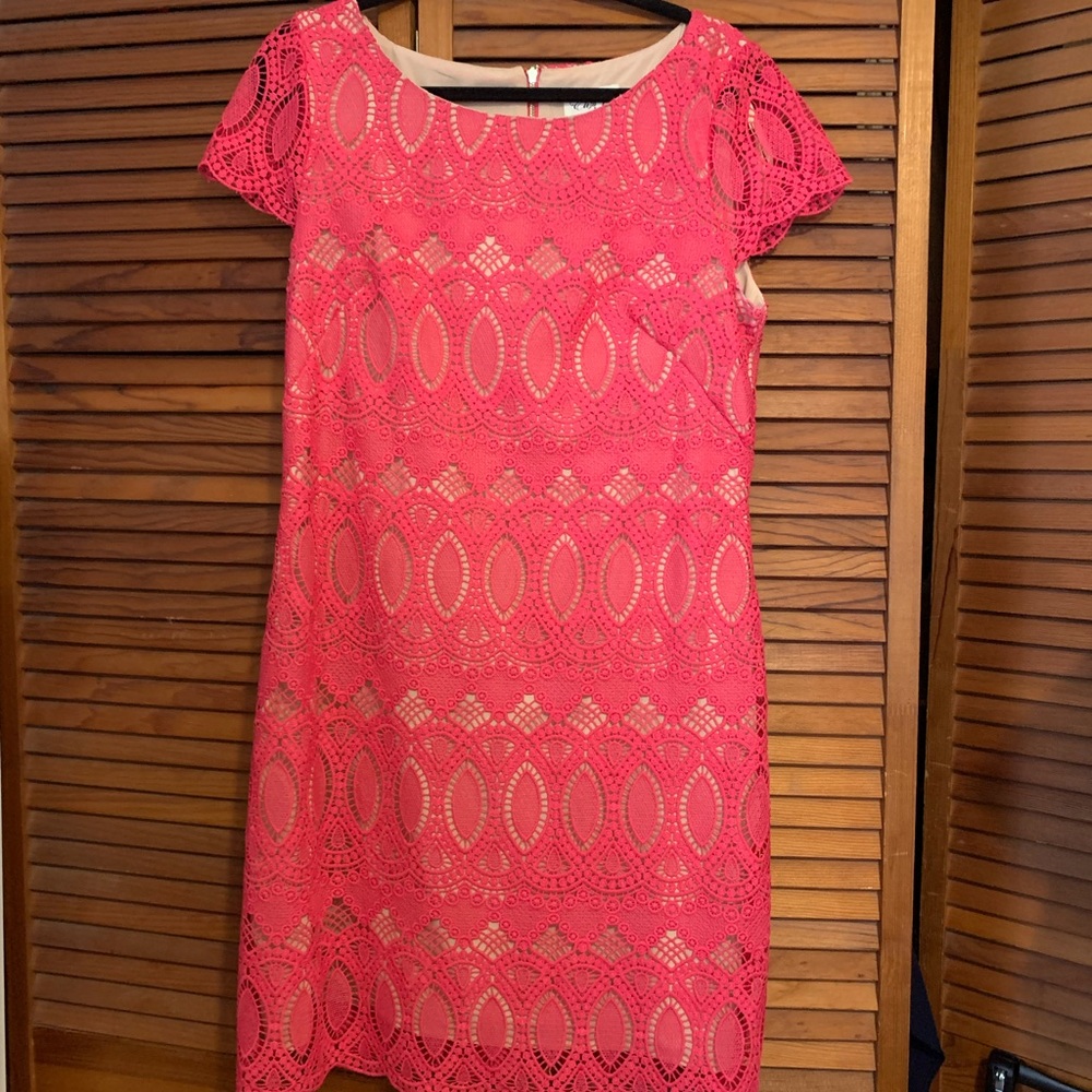 Eliza J Pink Cap Sleeve Dress 12